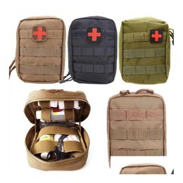 Paquets de premiers secours Sacs Emt de premiers secours Tactique Ifak Pochette médicale Molle Utilitaire militaire Med Urgence Edc Pochettes Survie en plein air K Dhm4G