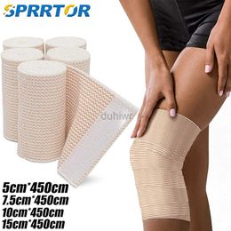 EHBO-voeding 1Roll Premium Elastic Bandage WrapCotton Latex Gratis compressiebandage Wrap With Self-ClosuresUpport EHBO voor sport D240419