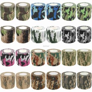 First Aid Supply 24 Rolls Elastic Bandage Tape Army Army Hopoor Camouflage Camouflage Scealth Enveloppe Durable Auto Adhesive Bandage D240419