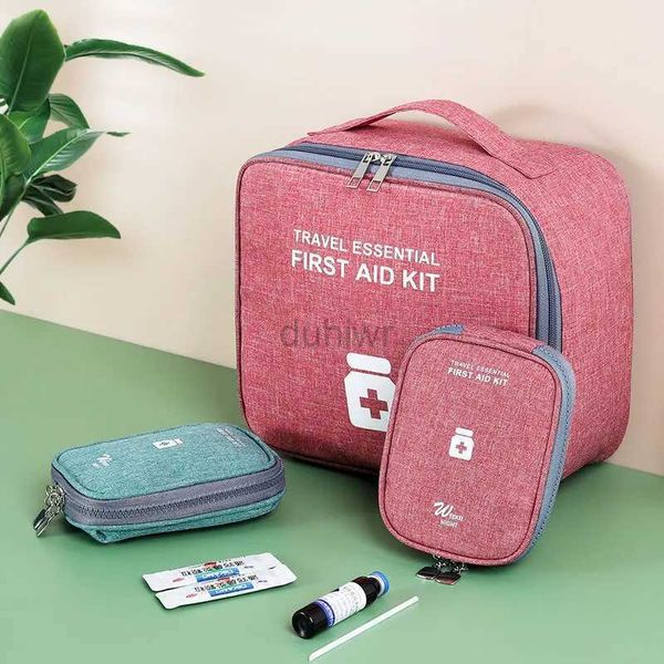 First Aid Supply Mini Portable Medicine Rangement Sac de rangement vide Travel Kit de premier aide Sacs de médecine Organisateur de la survie d'urgence extérieure Case D240419