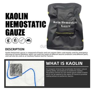 EHBO -toevoer TCCC Tactical Kaolin Hemostatische gecomprimeerd gaas noodsituaties Outdoor Binding Fixed Bandage EHBO -KIT BLEEDING Wond Dressing D240419