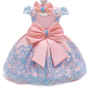 Primer vestido de cumpleaños para 1 2 años de edad, fiesta de encaje para niñas, vestido de princesa, disfraz de Navidad, bebé recién nacido, primer vestido de bautizo G1129