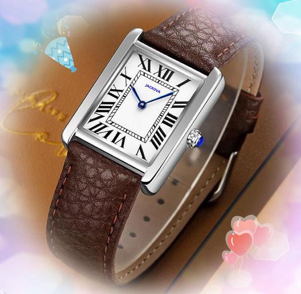 First Star Choice présente une petite taille Business Switzerland Montres 28 mm pour femmes Quartz Black Blue Brown Cow Coue de cuir trois broches Cadeaux de montre de chaîne de conception