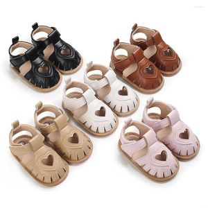 Eerste wandelaars 0-14m zomer babyjongens meisjes baby peuter niet-slip platte zachte zol wieg schoenen mocassins sandaal voor kinderen