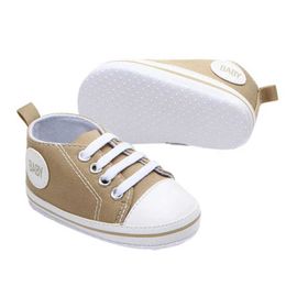 First Walkers 0-18 mois Unisexe Baby Toom Shoes Sofs Soft Sneakers Walking Lace For Girls and Boys Non Slip Flat D240528