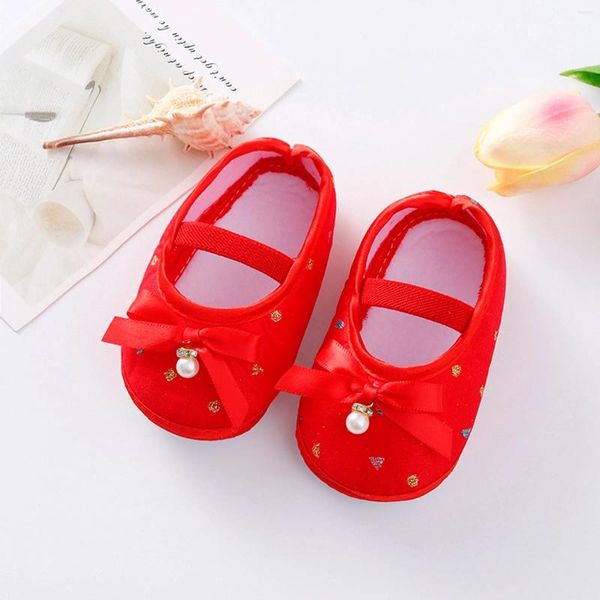 Premiers marcheurs 0-18m bébé filles chaussures de princesse en dente