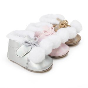 Eerste wandelaars 0-18m geboren babymeisjes schoenen warme winterlaarzen sneeuwlaarzen casual comfortabele niet-slip zachte zool peuter schoenen 230314