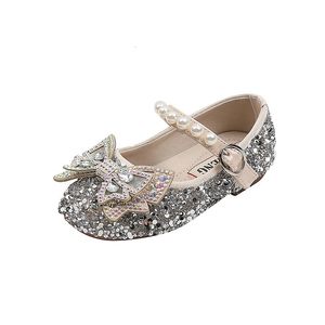 First Walkers 12-16cm merk babymeisjes prinses jurk schoenen voor verjaardag bling pearls strass peuter meisjes flats schoenen baby first walkers 230606