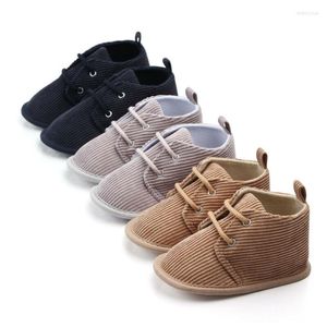 First Walkers 2022 Baby Toddler Girl Boys geribbeld massieve zachte zool wieg schoenen sneakers maat geboren 0 tot 18 maanden