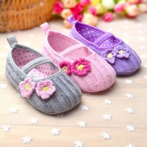 Premiers Marcheurs 2022 Mode Bébé Fille Infant Toddler Enfants Crochet Fleur Enfants Filles Chaussures En Gros Sneaker 0-12M Prewalkers