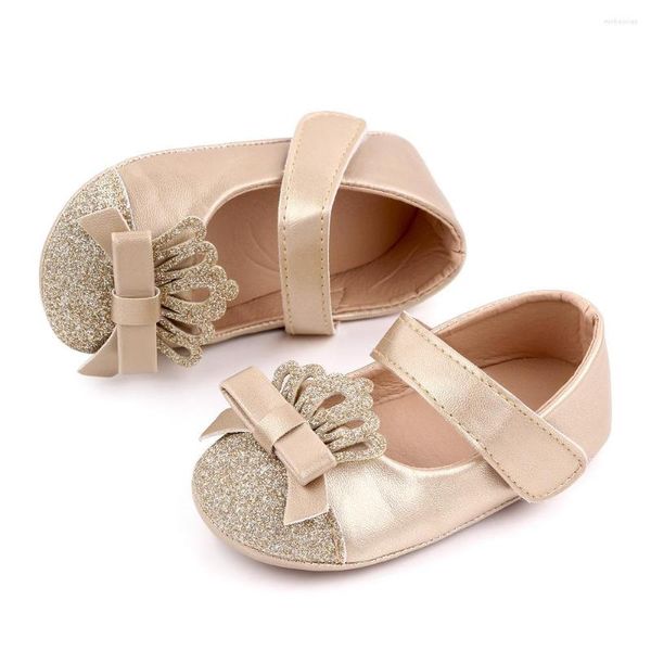 Premiers marcheurs 2023 bébé fille Bling couronne chaussures infantile enfant en bas âge princesse semelle souple petit 0-1 ans