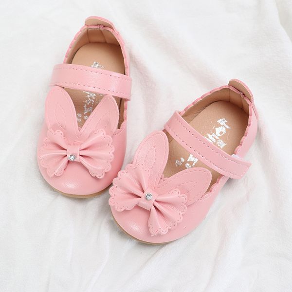 First Walkers Otoño Little Baby Zapatos casuales Zapatos de princesa para niñas pequeñas Pajarita encantadora Zapatos para caminar para bebés Prewalker Pink Red White 230323