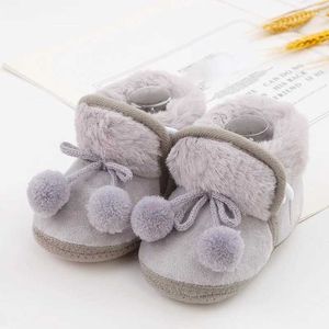 First Walkers Babies zachte peuterschoenen Baby Boy Girl Cotton Padded Shoes Infant Snow Boots Baby Crib Shoes Q240525