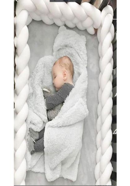 Premiers marcheurs bébé lit pare-chocs sur le berceau ensemble de literie pour né garçon fille lit protecteur noeud tresse oreiller coussin chambre décor 14M1495857