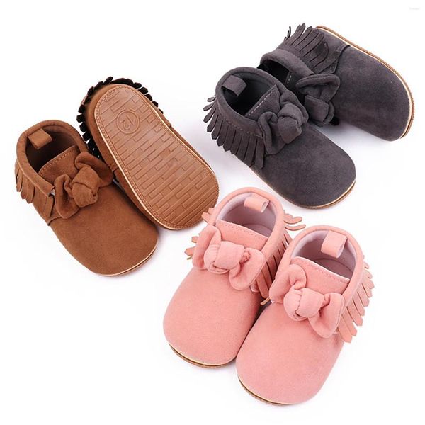 Primeros caminantes Baby Boy Girl Mocasines Soft Moccs Zapatos Suela Calzado antideslizante PU Gamuza Cuero Nacido Cuna