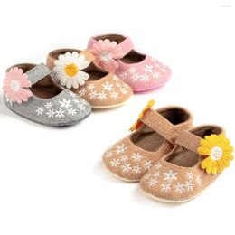 Eerste wandelaars Baby Boy Girl Shoes Born Big Flower Soft Soled Non-Slip Footwear Crib baby's sneakers