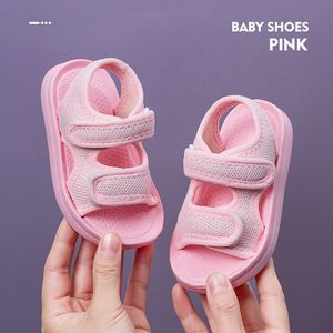 First Walkers Baby Boy Sandalias Negro Gris Rosa Lona Infant Girl Niño Zapatos para caminar de verano Nacido Sneaker Beach GRATIS por Epack Y05