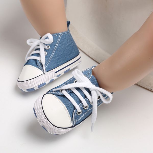 First Walkers Baby Canvas Classic Sneakers born Print Star Sports Baby Boy Girls First Walkers Chaussures Infant Toddler Anti-slip Baby Shoes 230608