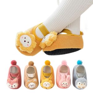 First Walkers Baby Cartoon Boots Toddler Soft Sole Anti-Slip Infant Prewalker Born Crib Sock Shoes