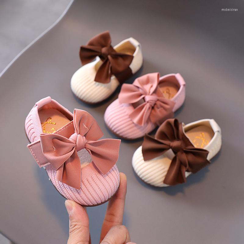 First Walkers Baby Cute Bow Princess Shoes Girl's Spring And Autumn Soft Sole Fashion Casual Walking Comfortable