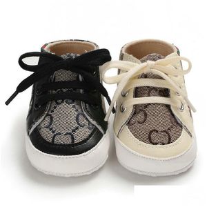 Babyschoenen Baby Designers Schoenen Pasgeboren Kind Canvas Sneakers Jongen Meisje Zachte Zool Wieg Babyschoenen 0-18Month Drop Delivery Baby, Kid Dhrux