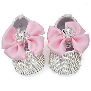 First Walkers Baby Dollling Girl Pink Crown Ballerina Baptism Shoes Infant Dazzling Dress Handmade Mommy Daughter Outfit Bling Chupetes