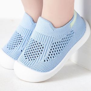 Babyschoenen Baby Eerste Schoenen Peuter Walker Baby Jongens Meisjes Kinderen Rubber Zachte Zool Vloer Barefoot Casual Schoenen Gebreide Booties Antislip 230601