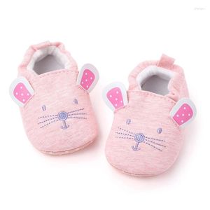 First Walkers Baby Girl Cartoon Flats Infant Soft Sof Sole Walker Crib Chaussures pour la fête Festival Douche mignon Mick Mouse Design