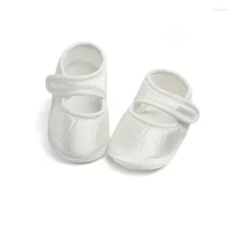 Babyschoenen Baby Meisje Gedoopt Witte Schoenen Geboren Doop Prinses Casual Zachte Zolen Effen Kleur Voor 3M 4M 5M