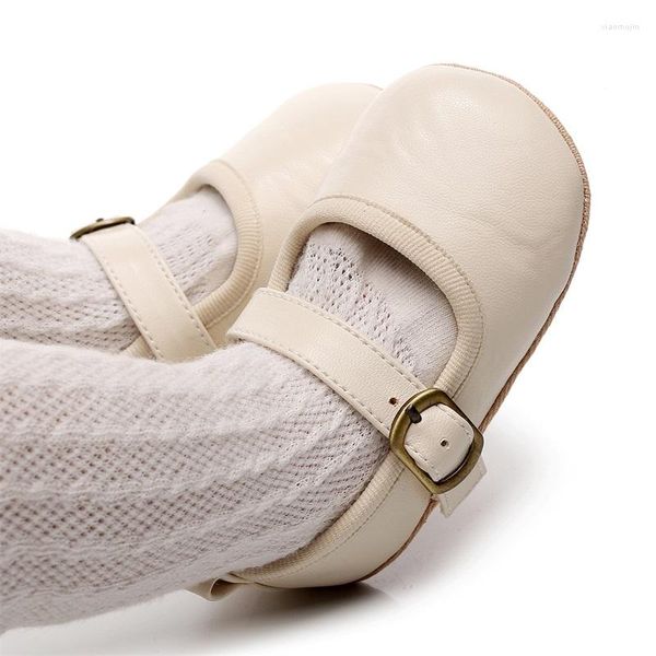 Chaussures de princesse pour bébés filles, chaussures plates légères Mary Jane, robe de mariée avec semelle en caoutchouc antidérapante