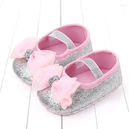 Chaussures pour bébés filles, chaussures de premiers pas, printemps-automne, bling-bling, mignonnes petites filles, plates, or, argent, noir, rose, 2024