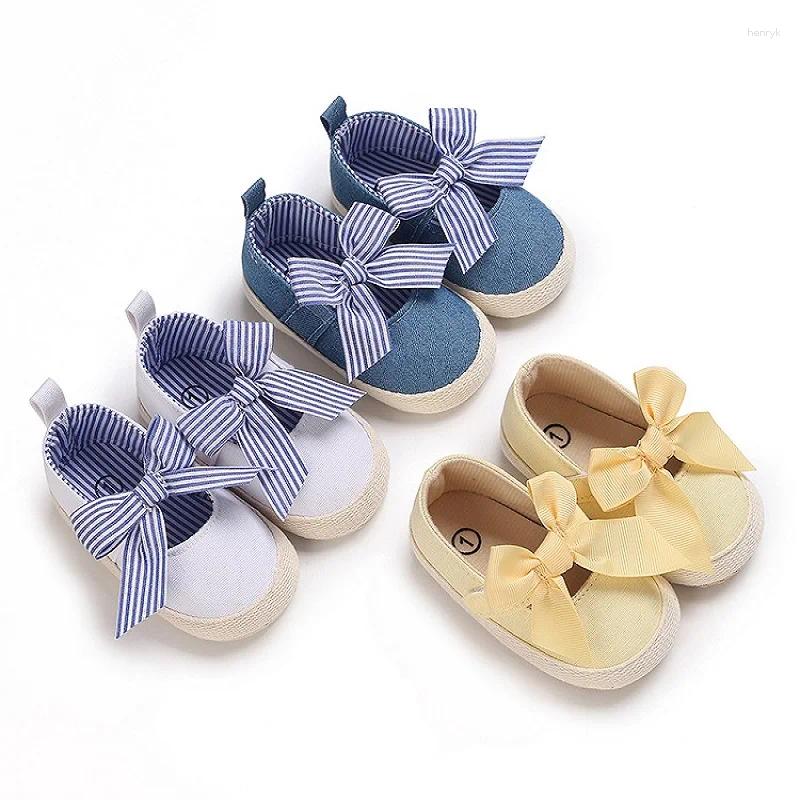 Primeiros caminhantes bebê menina sapatos bonito bowknot design macio e antiderrapante sola mary jane para primavera outono 0-18 meses