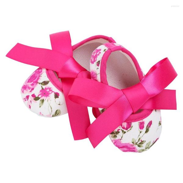 First Walkers Baby Girl Toddler Bailarina Zapatillas Born Shoes Po Props Niñas Cinta de algodón Flor