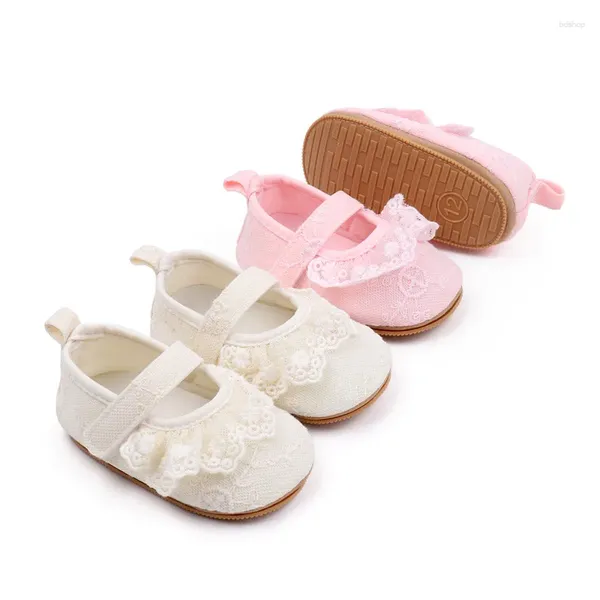 Babyschoenen Baby Meisjes Flats Ruche Kant Prinses Schoenen Antislip Wieg Baby Peuter Sneakers