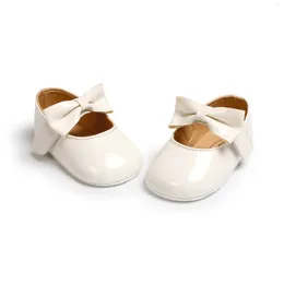 Chaussures de marche en cuir PU pour bébés filles, avec nœud, pour bébés tout-petits, vêtements de fête, accessoires de mode pour enfants