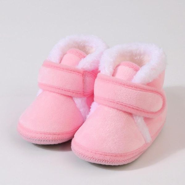 Chaussures à talons pour bébés, bottes chaudes et confortables en coton à semelle souple pour premiers pas