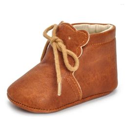 Eerste wandelaars Baby Pu-laarzen Enkellaars Weinig zacht en warm voor lente Herfst Peuter Prewalking-schoenen 0-18 maanden Step Drop Levering Otsin