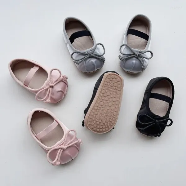 First Walkers Baby Chaussures 1-3 ans Ballet Princesse Girls Bow Velvet Soft Sole Toddler Apprenez Walk Shoe Fashion Kid Elegent