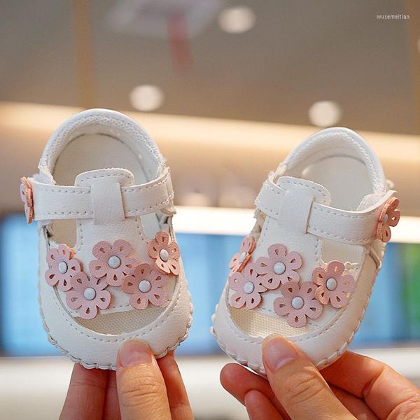 Premiers marcheurs bébé chaussures 2023 été fille sandales 0-2 ans semelle souple marche petite princesse