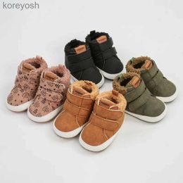 Primeros caminantes Zapatos de bebé Niño Niña Invierno Cálido Infantil Botas de nieve Lana Zapato de fondo suave Recién nacido Zapatillas de deporte de interior Niño Primeros caminantesL231016