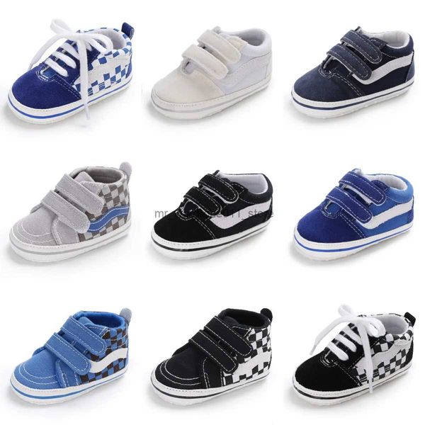 Chaussures de bébé garçon nouveau-né infantile enfant en bas âge décontracté confortable semelle en coton anti-dérapant PU premiers marcheurs ramper chaussures de berceau Q231006