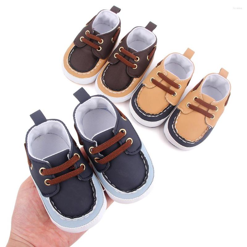 Sapatos de bebê First Walkers Tênis para meninos e bebês Casual Confortável Algodão Sola macia antiderrapante Mocassins de berço PU Crawl