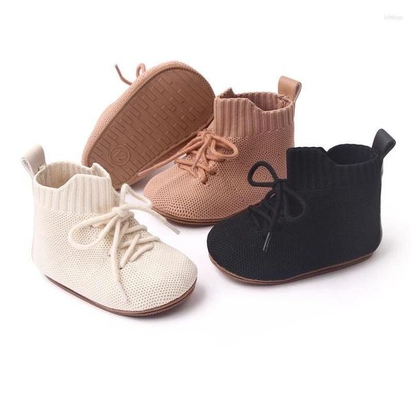 Premiers marcheurs bébé chaussures respirant infantile tricoté berceau en caoutchouc souple semelle enfants baskets de sol enfant en bas âge filles garçons chaussettes bottes drop delive otccn