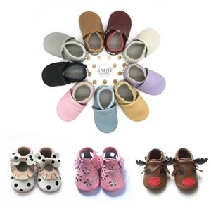First Walkers Baby Shoes Cowhide Baby Boots Soft Soles Non Slip Soles Teutlers First Awakener Boys and Girls D240525