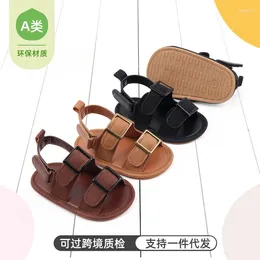 First Walkers Baby Shoes Sumal Sandal Cool Style High Quality PU et TPR ANTI-SLIP SOLE Todder Walking Shoe 0-9-18 mois 2024 Fashion
