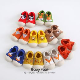 First Walkers Chaussures de chaussettes pour bébé anti-aslip Cartonnière animale animale bébé garçon garçon Soft Rubber Sole chaussures 230322