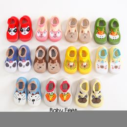 First Walkers Baby Socks Shoes Boy Girl Fashion Toddler Shoes Antislip Soft Rubber Animal Style Aankomst 221124