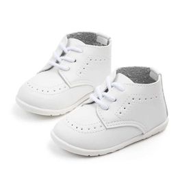 First Walkers Baby Vintage Leather Chaussures pour garçons et filles Soles de caoutchouc préscolaire non glissade First Step Walker NOUVEAU MOCASINS MOCCASIN