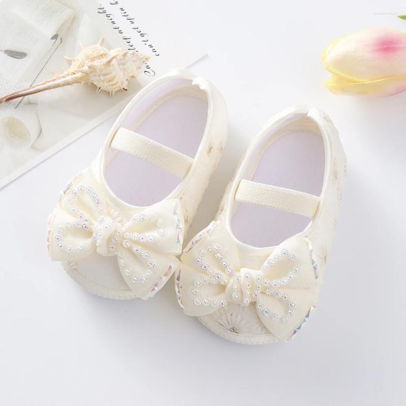 Primeros caminantes Baywell Infant Girls Antideslizante Suela suave Zapatos con lazo Nacido Bebé Princesa Boda Lindo niño pequeño 0-12 meses