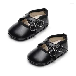 Babyschoenen BeQeuell Baby Meisjes Schoenen Zachte Zool PU Leer Mary Jane Cross Band antislip Peuter Voor 0-18 Maanden